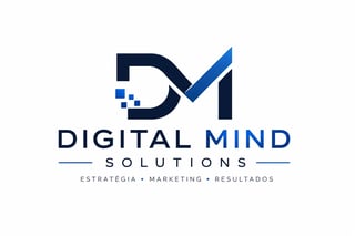Digital Mind Solutions logo with DM letters and tagline Strategy Marketing Results